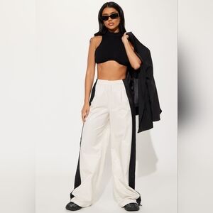 Fashion Nova BRITTANY Windbreaker Colorblock Track Pants SZ LG